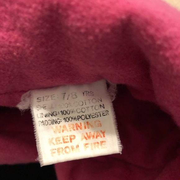 Girls Black/Pink Corduroy Botton Down Jacket with 2 Front Pockets Size 7/8 - Picture 10 of 12